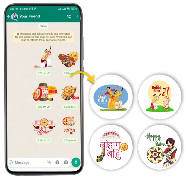 Magh Bihu whatsapp sticker poster